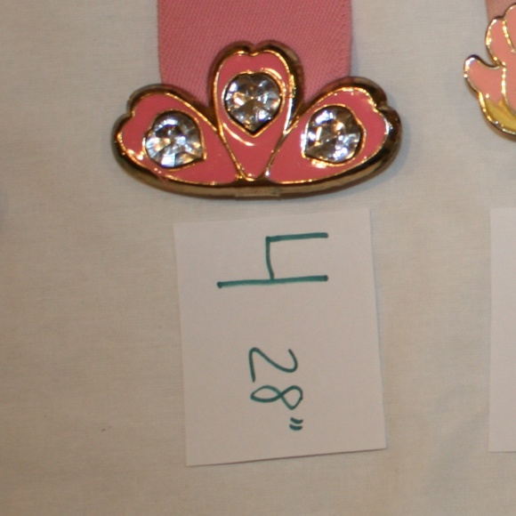 ??  Vintage Flamingo Pink Flower Rhinestone Elastic Bling Belt 25-28\